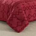thumbnail image 5 of JML 2 Piece Tufted Comforter Set Twin,1 Comforter,1 Pillowcase, Geometric Design, Burgundy, 5 of 5