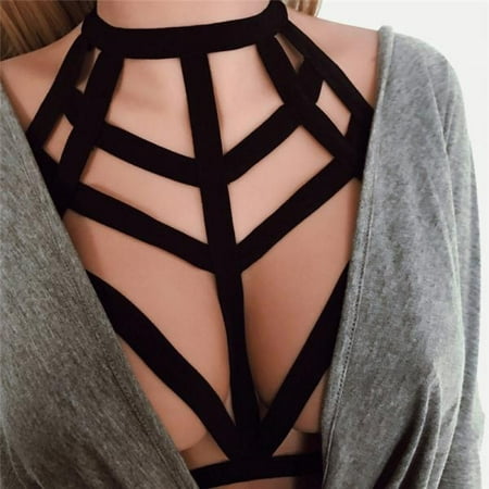Crop Cable - Sexy Women Ladies Hollow Strappy Bra Cage Crop Top Bustier Tops