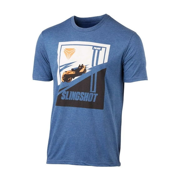 Polaris Blue Mens Short-Sleeve Fast T-Shirt Tee Cotton Polyester Casual - X-Large 286269209