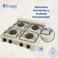 thumbnail image 3 of Parrilla de Mesa, FRAGA P706, 4 Quemadores, Porcelanizada, Encendido Manual, Gas L.P., Hecho en México., 3 of 4