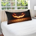 thumbnail image 4 of GZHJMY Halloween Pumpkin Head Jack Pillowcase Plush Pillowcase for Hair and Skin, Soft Standard Size Pillow Cases Zippered Queen Pillow Case Set of 1-21x54in Home Decor, 4 of 7