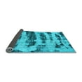 thumbnail image 2 of Ahgly Company Indoor Round Abstract Light Blue Modern Area Rugs, 7' Round, 2 of 4