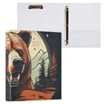 thumbnail image 3 of Bear Head Trees Mountains 3 Ring Binders 1.5 inch Hardcover File Folders with Interior Pockets A4 Size Organizer for School Office Hospital, 3 of 8