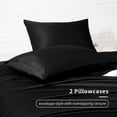 thumbnail image 5 of Black Duvet Cover Set King, 100% Viscose Derived from Bamboo, Silky Soft, Cooling, Breathable, 5 of 6