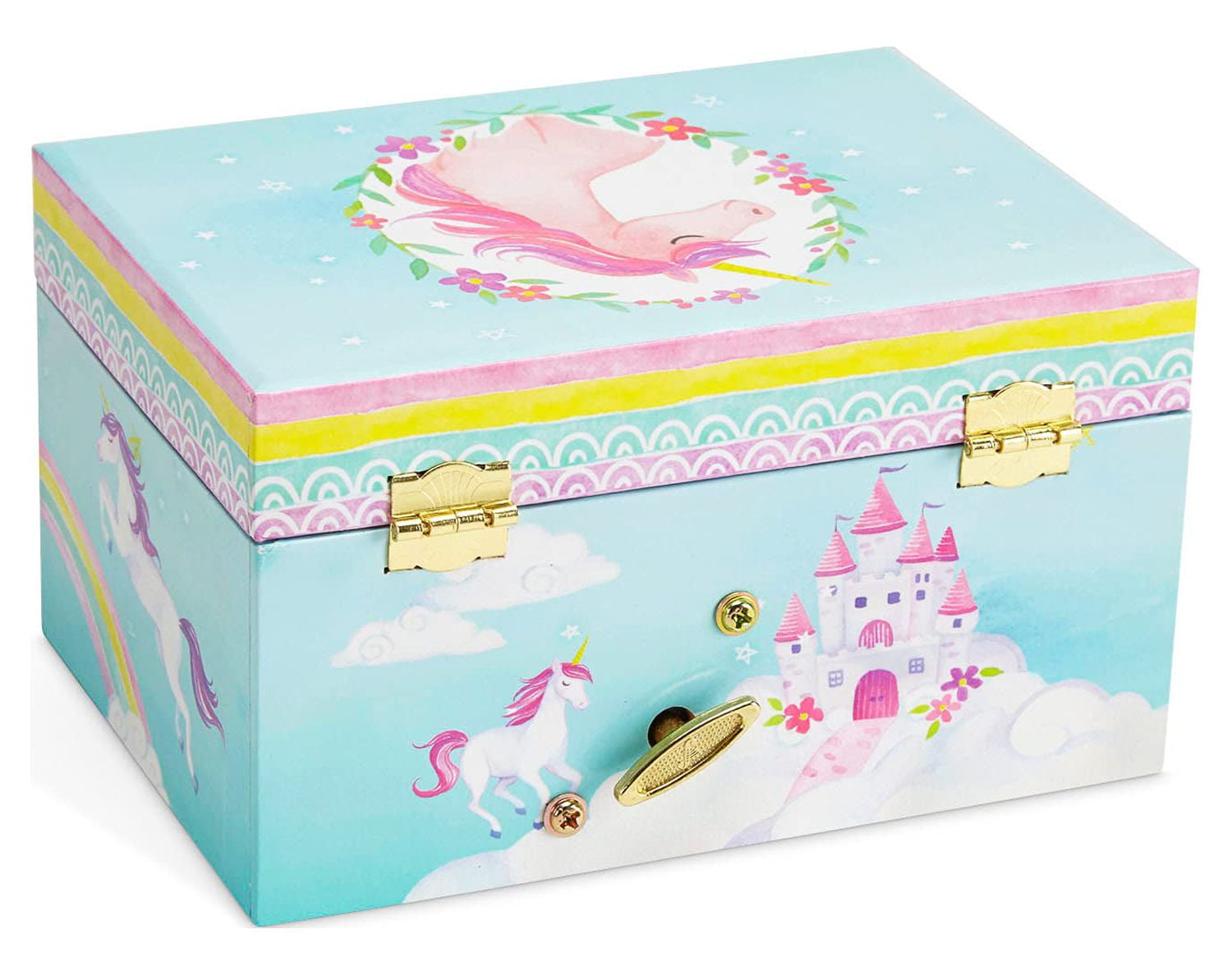 Musical Unicorn Jewelry Box for Girls - Glow in the Dark Kids Jewelry Box  Organi