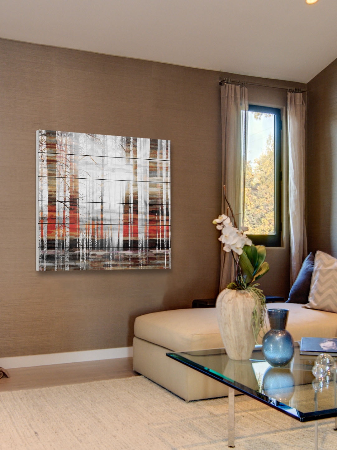 Parvez Michel Inc Parvez Taj - Rays of Light Painting Print on White Wood