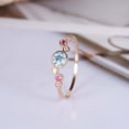 thumbnail image 4 of HeartsAndYou 1ct Natural Aquamarine & Diamond Ring Bezel Set Solitaire 14k SOLID Rose Gold, 4 of 9