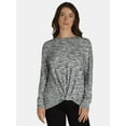 thumbnail image 4 of Time and Tru Women's Hacci Knot Front Top, Sizes S-XXXL, 4 of 5