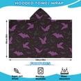 thumbnail image 2 of Halloween Bat Camouflage Pattern Hooded Bath Towel，60"x35" for Ages 3 To 12 Kids, Quick Dry Lightweight Soft Microfiber Hood Beach Towel Cover Up for Kids, 2 of 7