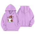 thumbnail image 4 of Gunia Toddler Halloween Ghost Sweatshirt Boy Girl Hoodie Pullover Sweatshirt Cute Printed Long Sleeve Casual Outfit For Youth Warm Fall Winter Clothes Tops Purple 3-4 Years, 4 of 4