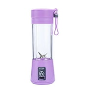 Portable Electric Juicer Machine 380ml Multifunction USB Fruit Juice Mixer Blender, Purple