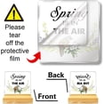 thumbnail image 2 of Spring In The Air Desk Decor,Spring is in The Air Acrylic Plaque Sign with Wooden Stand Table Desk Decor for Farmhouse Home Office Kitchen Tabletop Decor 4x4 Inch, 2 of 7