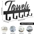 thumbnail image 5 of Lzvxtym Towel Rack 5 Towel Hooks Wall Mount Towel Holder Black Metal Towel Racks for Bathroom Storage Organizer Rack, 5 of 9