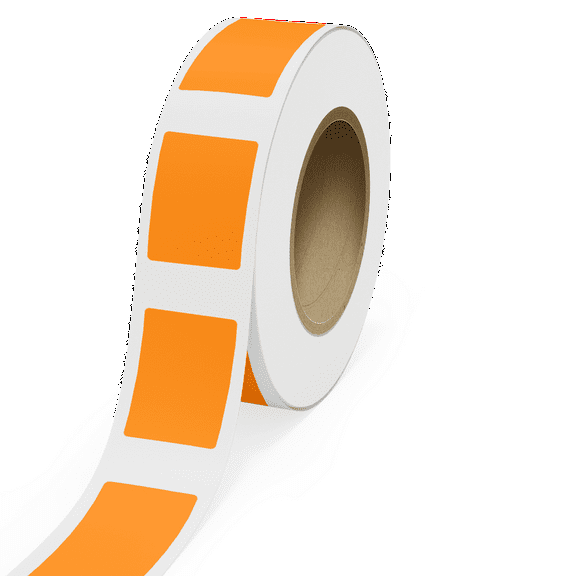 JAM Paper Standard Label Rolls, Rectangle, 2 1/2 x 3 1/2, Neon Orange, 125 Labels/Roll