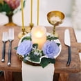 thumbnail image 5 of Clearance PEONAVET Rose Candle Wreath Artificial Silk Flower Ring Leaf Candle Wreath Wedding Valentine Day Party Table Candlestick Decorations, 5 of 6