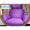 thumbnail image 4 of SK CHUMRA Egg Chair Cushion Hanging Basket Chair Pads Wicker Rattan Hanging Seat Cushion Nonslip Soft Headrest & Armrest Outdoor Porch Backyard UV Resistant Patio Hammock Swing Cushions (Purple), 4 of 5