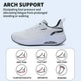 thumbnail image 5 of JOYFON Arch Support Womens Walking Shoes Orthotic Athletic Sneakers for Plantar Fasciitis Foot Pain Relief Tennis Shoes BlackWhite Size 11, 5 of 6