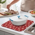 thumbnail image 2 of 2 Pcs Merry Christmas Dish Drying Mat - 16 X 18 Inch Santa Absorbent Microfiber Kitchen Counter Mat Xmas Housewarming Gift for Home Cooks, Dish Drying Pad for Dishes, Cups, Utensils, Pots & Pans, 2 of 3