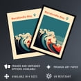 thumbnail image 3 of The Seaside Calls Barafundle Bay Beach Stackpole Wales UK Modern Woman of the Waves Sea Siren Ocean Extra Large XL Wall Art Poster Print, 3 of 3