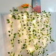 thumbnail image 3 of 2025 Guirnalda de luces para decoración del hogar, guirnalda de luces con batería para árbol de Navidad, vid Artificial, hojas verdes y flores, 3 of 5