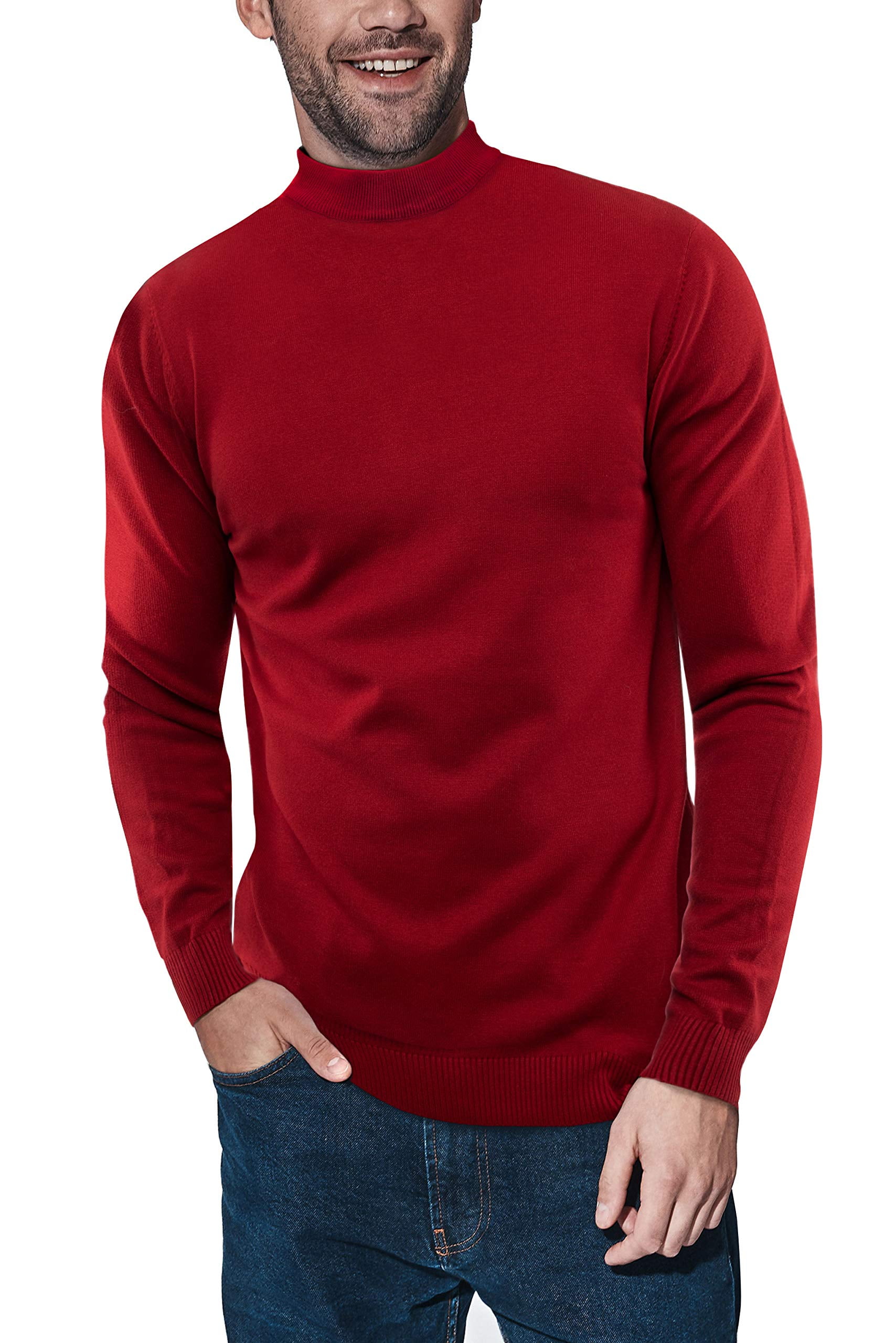 mock neck men's sweater