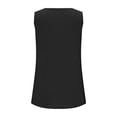 thumbnail image 5 of Alun Womens Tank Tops Summer Plus Size Loose Pure Color Sleeveless Tops Scoop Neck Curved Hem Casual Flowy Comfortable Cami for Workout and Leisure Black XXXL, 5 of 6