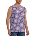 thumbnail image 2 of Haiem Men's Daisies Flowers Print Tank Tops Summer Sleeveless Cut Off Workout T-Shirts Fitness Vest Athletic Undershirts-XX-Large, 2 of 8