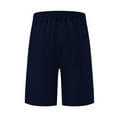 thumbnail image 4 of Elvqul Mens Shorts with Pockets Under $10 Cargo Elastic Waist Pull On Navy Drawstrings Solid Color Shorts for Men, 4 of 7