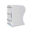 thumbnail image 1 of Adjustable Bookends For Heavy Books, Document Holder For Desk, Shelf, Office, Stationery, Extendable Up To 19cm (white) Betterlifefg, 1 of 4