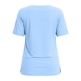 thumbnail image 6 of Horkkom Workout Tops for Women V Neck Solid Color Short Sleeve Tops Summer Gym Athletic Tops L, 6 of 6