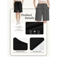 thumbnail image 4 of TEMOFON Women's Athletic Shorts Sweat Shorts for Women Drawstring Elastic Shorts with Pockets Casual Loose Shorts, 4 of 8