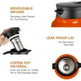 thumbnail image 3 of YasTant 34 Oz Thermal Coffee Carafe, Double Wall Stainless Steel Insulated Vacuum Coffee Pot Teapot for Keeping Hot, 1 Liter Beverage Dispenser with Removable Tea Filter – Orange, 3 of 8