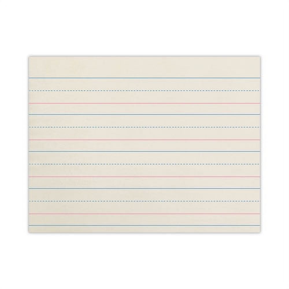 Pacon Multi-Program Handwriting Paper, 30 lb Bond Weight, 1 1/8" Long Rule, Two-Sided, 8 x 10.5, 500/Pack | Bundle of 10 Reams, White - image 2 of 2