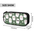 thumbnail image 3 of Uemuo Alpaca Faces Printed Pencil Pen Case, Portable Pencil Pouch with Zipper, Compact Stationery Bag Makeup Bag, Pencil Bag for Home Office, 3 of 9