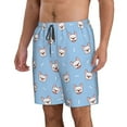 thumbnail image 3 of KLL French Bulldog Head Men's Casual Summer Beach Shorts Hawaiian Shorts with Pockets-Medium, 3 of 6