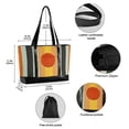 thumbnail image 2 of FORMRS Canvas Laptop Tote Bag for Women with 15.6" Computer Compartments Shoulder Handbag, Stripes and Circle, 2 of 7