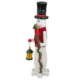 thumbnail image 4 of Northlight Wooden Snowman Christmas Nutcracker - 18" - White and Red, 4 of 5