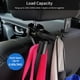 thumbnail image 3 of Ganchos para reposacabezas de asiento de coche, paquete de 2 ganchos duraderos para asiento trasero de coche, doble capa, ganchos giratorios de 360° con soporte para teléfono para carteras, bolsos y c, 3 of 5