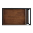 thumbnail image 6 of Inspired Home Carrere Bar Cart Removable Serving Tray Wine Bottle/Stemware Storage Casters, Black/Walnut, 6 of 8