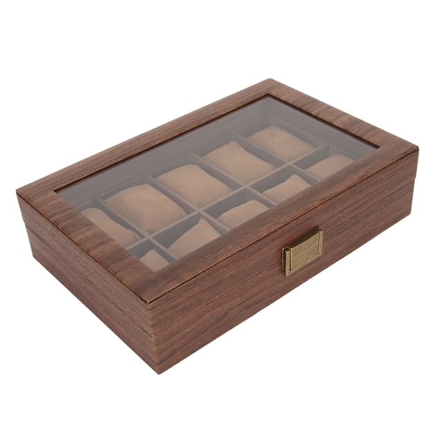 Slot Wood Watch Box,Wood Watch Box Display Watch Display Case Wood Watch Box Crafted with Care