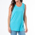 thumbnail image 2 of Elsie & Zoey S/M Ocean Blue Scoop Neck Sleeveless Relaxed Tank Top for Women, 2 of 5
