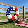 thumbnail image 6 of WWC 4th of July Patriotic Wreaths for Front Door, Fade Resistant 250th Anniversary Red White and Blue Handmade Wreath for Outdoor Home Decor, 6 of 9
