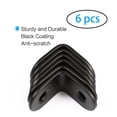 thumbnail image 5 of Unique Bargains 20 x 20mm Stainless Steel Black L Shaped Angle Brackets Corner Braces 90 Degree Metal, 6pcs, 5 of 6