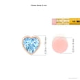 thumbnail image 3 of ANGARA Natural Bezel-Set Solitaire Heart Aquamarine Pendant in 14K Rose Gold for Women (Size-6mm) | March Birthstone, Birthday, Anniversary, Jewelry Gift for Women | Natural Aquamarine Necklace, 3 of 8