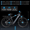 thumbnail image 6 of Zoonlai 24" Electric Bike for Adults, 500W Motor 48V 10.5Ah Battery, 40 Miles Long Range Electric Mountain Bike, 7 Speed Gears, LCD Display, UL2849, 6 of 8