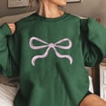 thumbnail image 2 of Iroehba Sweatshirt for Women Printed Crew Neck Pullover Long Sleeve Bow Print Relaxed Cut Soft Comfy Casual Tops, 2 of 4