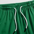 thumbnail image 6 of Men's Shorts Elastic Waist Big And Tall Under $10 Solid Color Polyester Shorts Outdoor Casual Sports Beach Pants, 6 of 9