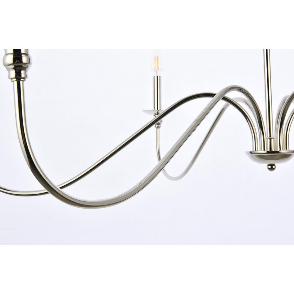 Rohan 42 inch chandelier in polished nickel