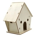 thumbnail image 1 of Casita para pájaros de madera sin terminar, nido para pájaros hecho a mano, jaula para pájaros sin ensamblar 15cm x 16cm x 95cm, 1 of 8