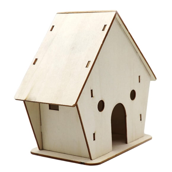 S SERENABLE Nid d'Oiseau en Bois Fait Main Boîte de Nidification pour Colibri 15cmx16cmx9.5cm